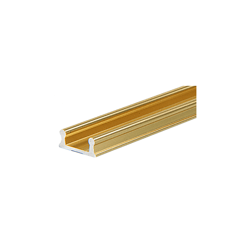 Brite Gold Anodized Aluminum Lower Channel Extrusion 144" Stock Length