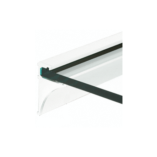 White 36" Aluminum Shelf Kit for 1/4" Glass