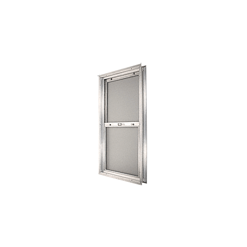 Satin Anodized 14-3/4" x 30-1/8" Bel-Air "Plaza" Combination Door Unit With Obscure Tempered Glass and Mill Frame for 2-0 Slab Door