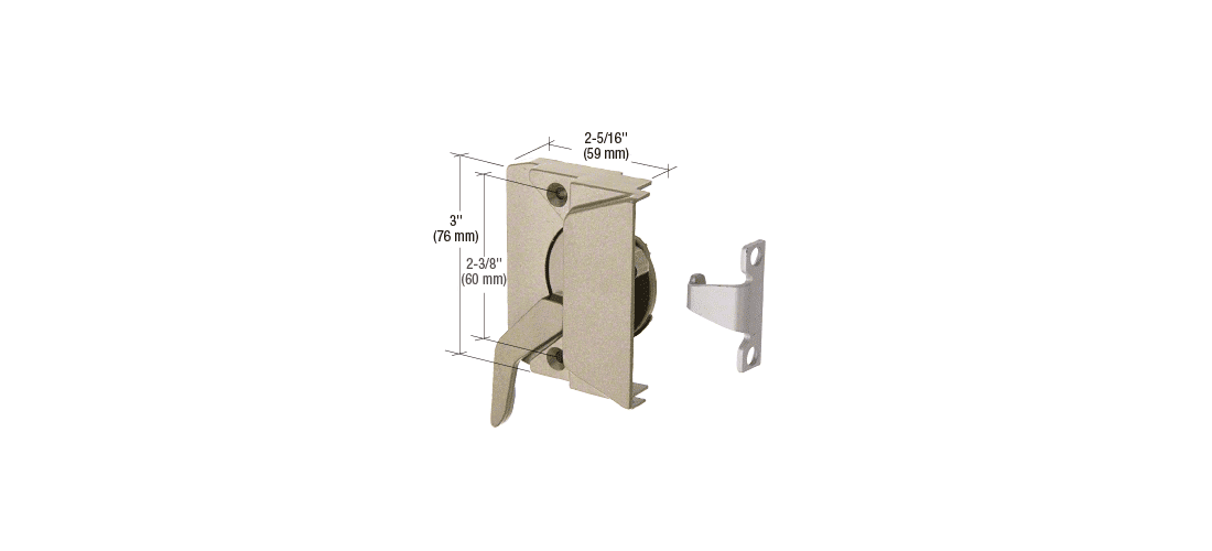 EP24006 Hand Casement Window Lock w// 2-3//8/" Screw Holes CRL Gold Rt