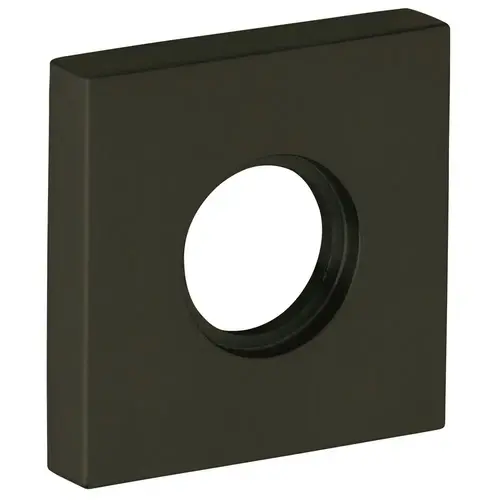 2" Square Privacy Rose Satin Black Finish Pair