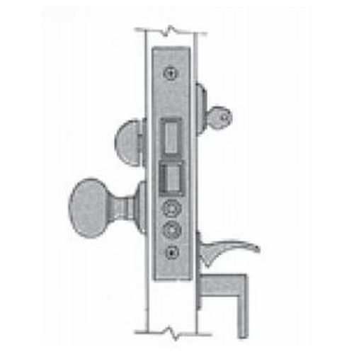 Estate Mortise Lock Body With Strike Antique Nickel