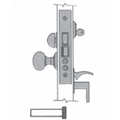 Right Hand Lever Strength Emergency Egress Entry Handleset by Lever 2-3/4" Backset Mortise Lock Body Satin Black Finish