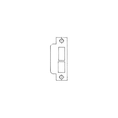 Left Hand 1-5/8" Extended Lip ASA Strike For 2-3/4" Backset Deadbolt Only Unlacquered Brass Finish