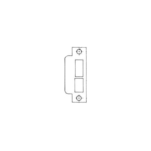 Right Hand 1-5/8" Extended Lip ASA Strike For 2-3/4" Backset Deadbolt Only Lifetime Bright Nickel Finish