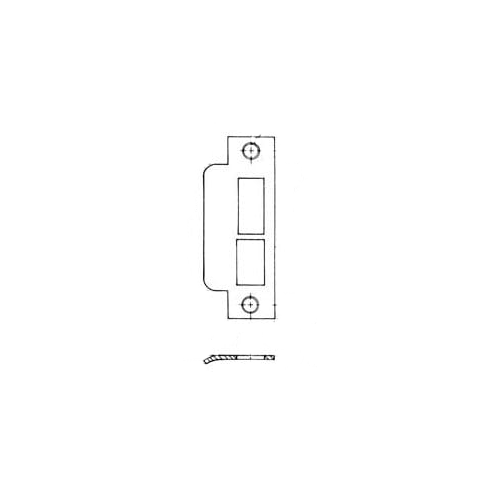 Right Hand 1-5/8" Extended Lip ASA Strike For 2-3/4" Backset Deadbolt Only Lifetime Satin Nickel Finish