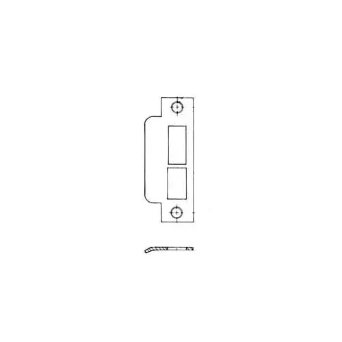 Left Hand 1-5/8" Extended Lip ASA Strike For 2-3/4" Backset Deadbolt Only Satin Black Finish