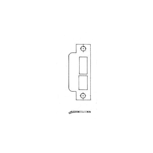 Left Hand 1-5/8" Extended Lip ASA Strike For 2-3/4" Backset Deadbolt Only Bright Chrome Finish