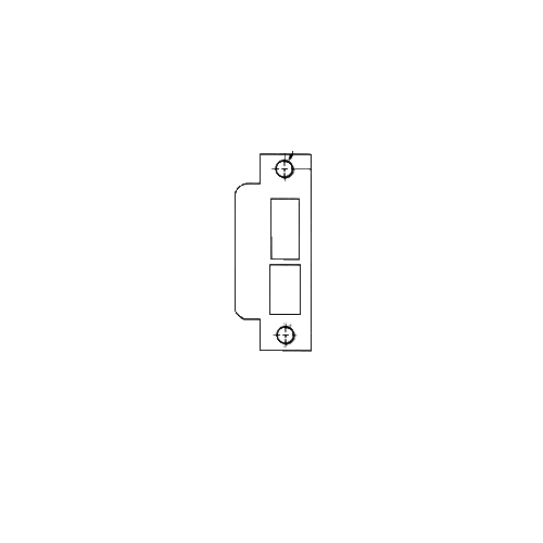 Right Hand ASA Strike For 2-3/4" Backset Latch and Deadbolt Bright Chrome Finish