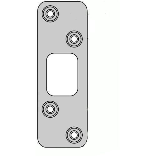 Deadbolt Strike, Bright Polished Brass