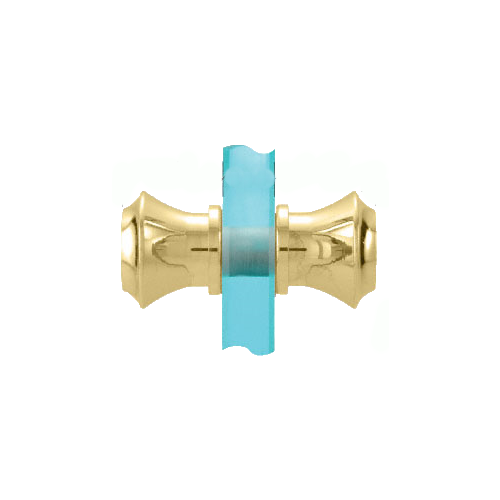 Polished Brass Flair Style Back-to-Back Knobs