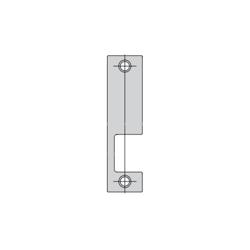 Faceplate for HES 1006 Series Electric Strikes for Use with Mortise Lockset with Deadlatch Above the Latchbolt Bright Stainless Steel