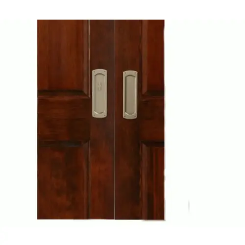 Palo Alto Privacy Set 2-1/2" Backset Sliding Door Lock Lifetime Brass Finish