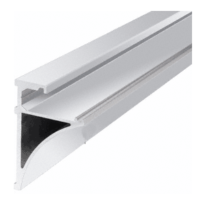 Brite Anodized 96" Aluminum Shelving Extrusion for 3/8" Glass