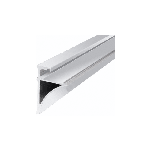 Brite Anodized 96" Aluminum Shelving Extrusion for 3/8" Glass