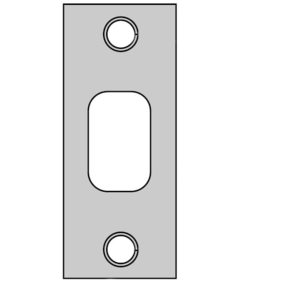 1-1/8" x 2-3/4" Square Corner Deadbolt Strike Satin Nickel Finish