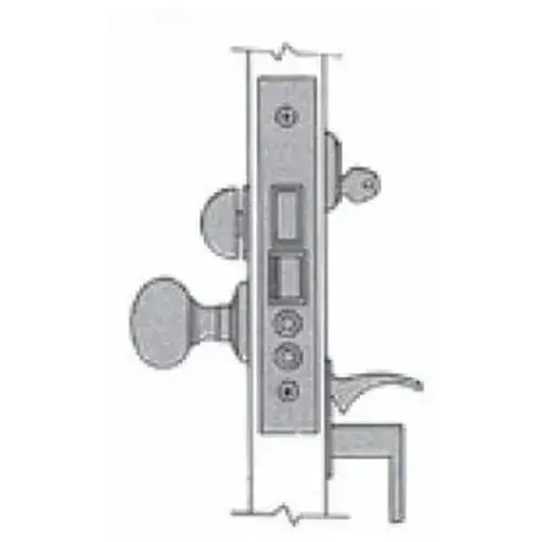 Estate Mortise Lock Body With Strike Antique Nickel