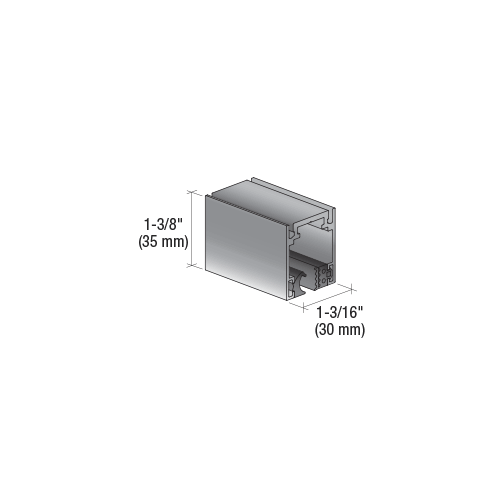 Fallbrook Satin Anodized 3m Fixed Frame Profile for Ceiling