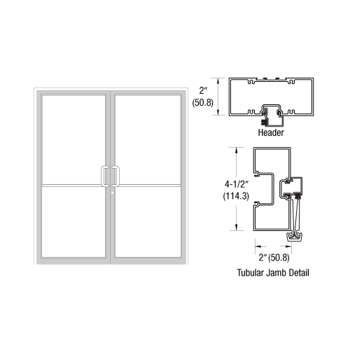 White KYNAR Paint Custom Size Series 451 Tubular Gear Hinge Up and Over Frame Complete (2F)