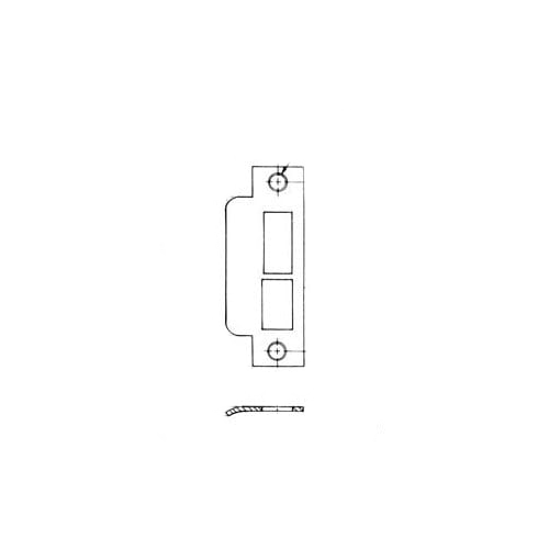 Left Hand 2-1/4" Extended ASA Strike Latch and Deadbolt Lifetime Bright Nickel Finish