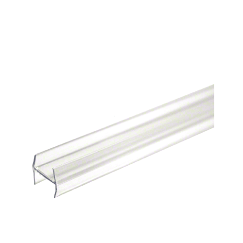 Clear Copolymer Strip for 180 Glass-to-Glass Joints - 1/2" (12mm) Tempered Glass -  24" Stock Length - pack of 50