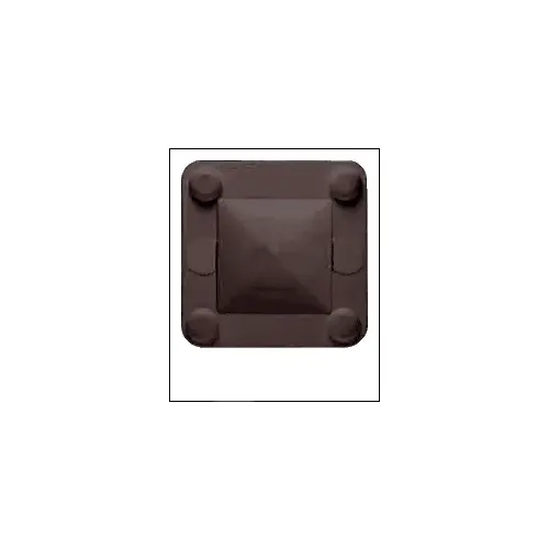 Matte Bronze 4" x 4" Square Windscreen Post System End Cap
