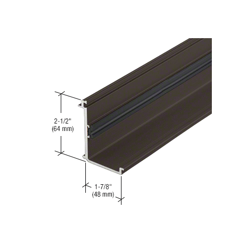 Perimeter Pressure Bar with Thermal Spacer, Dark Bronze/Black Anodized Class 1 - 24'-2" Stock Length