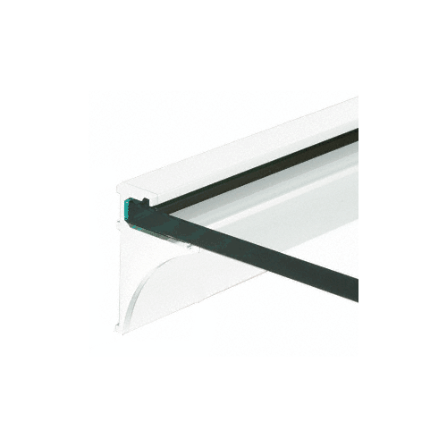 White 36" Aluminum Shelf Kit for 3/8" Glass