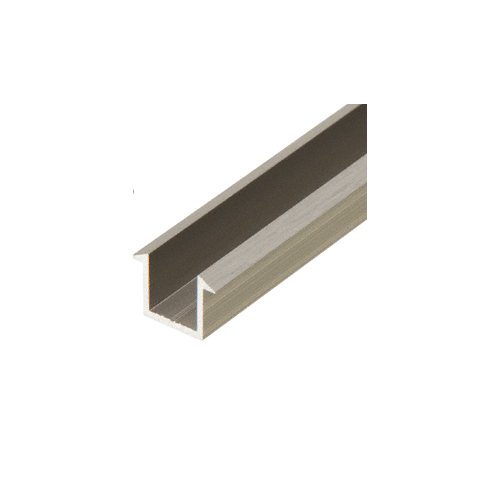 CRL SDCF12BN Brushed Nickel U-Channel for 1/2" Glass Recess - 95" Stock Length