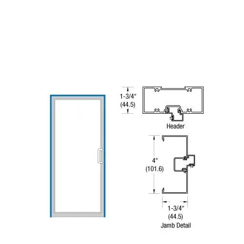 CRL-U.S. Aluminum 0Z11211R036 Clear Anodized Right Hand Open Back Up and Over Frame for Single Door for Offset Surface Mount