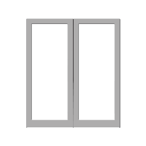 Black Anodized Custom Blank Pair 400 Medium Stile Offset Hung Entrance Doors - No Prep