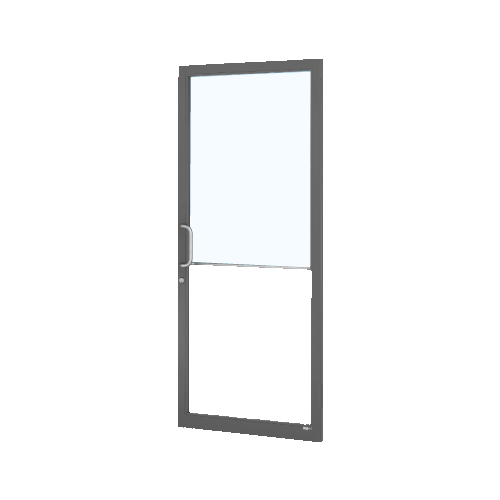 Black Anodized Custom Single Series 250 Narrow Stile Geared Hinge Entrance Door for Surface Mount Door Closer