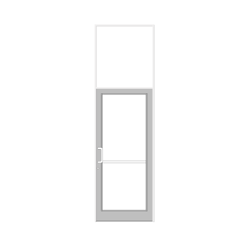 White KYNAR Paint 39-1/2" x 126" Series DF800 Tubular Offset Hung Transom Frame Blank (1FT)