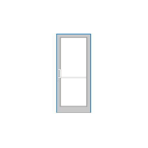 White KYNAR Paint 40" x 86" Series DF800 Tubular Offset Hung Up and Over Frame Blank (1F)