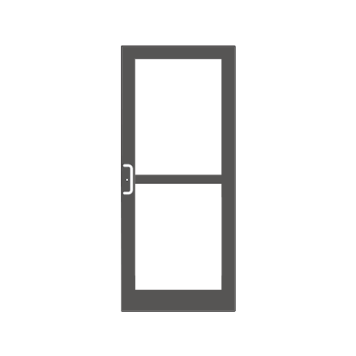 Black Anodized Custom Single Series 400 Medium Stile Center Pivot Entrance Door For Panic and Overhead Concealed Door Closer