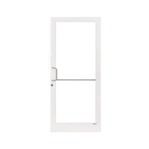 White KYNAR Paint Custom Single 36" x 84" Series 400T Medium Stile Gear Hinge Entrance Door