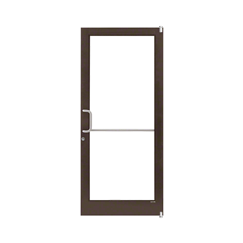 Dark Bronze/Black Anodized Class 1 Custom Single Series 400T Thermal Medium Stile Offset Pivot Entrance Door for Surface Mount Door Closer