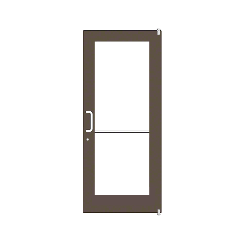 Bronze Black Anodized Custom Single Series 550 Wide Stile Offset Pivot Entrance Door for Surface Mount Door Closer