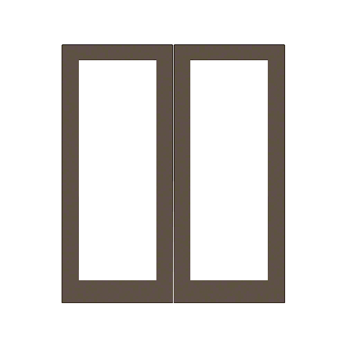 Bronze Black Anodized Custom Size Blank Pair 550 Wide Offset Stile Entrance Doors - No Prep
