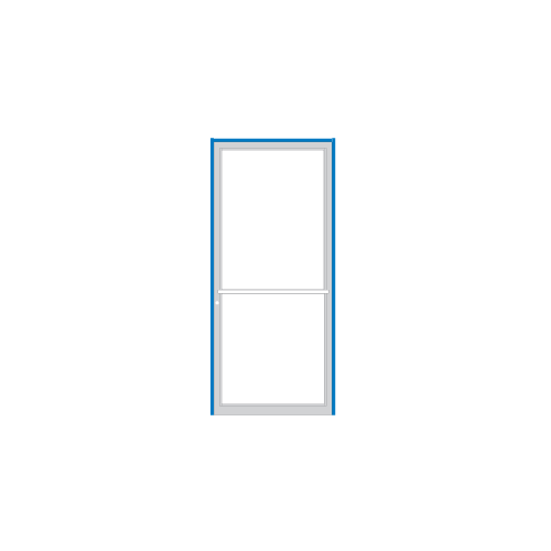 Clear Anodized 39-1/2" x 85-3/4" Blank 450 Series Up and Over Single Door Frame