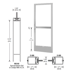 Crl U S Aluminum Cz21711l036 Clear Anodized 250 Series Narrow