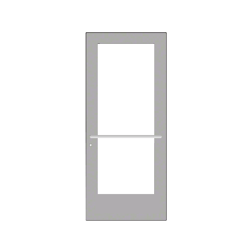 Clear Anodized 550 Series Wide Stile Active Leaf of Pair 3'0 x 7'0 Center Hung for OHCC w/Standard Push Bars Complete Door Std. Lock and 9-1/2" Bottom Rail