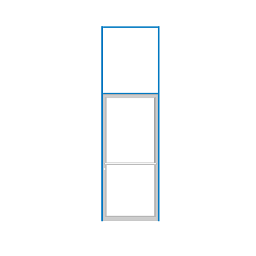 Custom Size 451 Series Clear Anodized Class 1 Blank Transom Single Door Frame