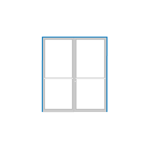 Custom Size Clear Anodized Class 1 Blank 451 Up and Over Double Door Frame