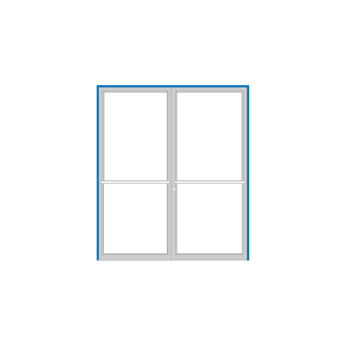 Custom Sized and Custom KYNAR Paint Blank 450 Up and Over Double Door Frame