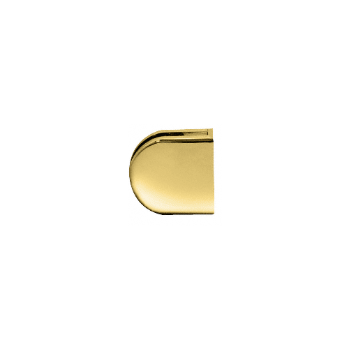 Polished Brass Z-Series Round Type Flat Base Zinc Clamp for 1/2" Glass