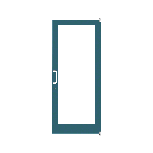 Custom KYNAR Paint Custom Single Series 400 Medium Stile Offset Pivot Entrance Door for Surface Mount Door Closers