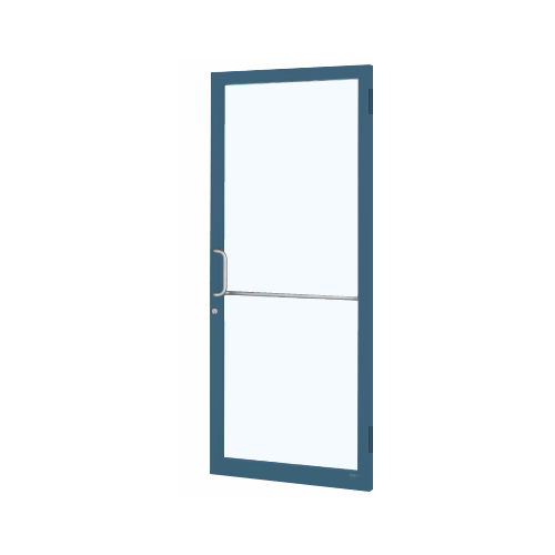 Custom KYNAR Paint Custom Single Series 250T Narrow Stile Butt Hinge Thermal Entrance Door for Surface Mount Door Closer