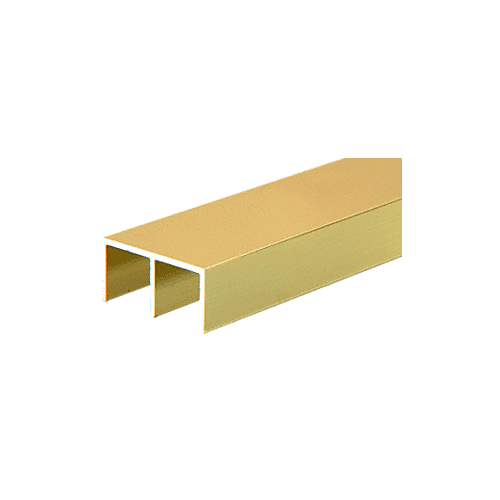 Brite Gold Anodized Aluminum Upper Channel Extrusion 144" Stock Length