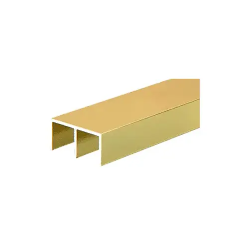 Brite Gold Anodized Aluminum Upper Channel Extrusion  12" Stock Length - pack of 10